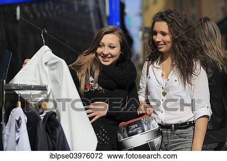 "Two girlfriends, teens shopping, Menton, Maritime Alps, Provence Alpes, France, Europe" View Large Photo Image Stock Image - "Two girlfriends, teens shopping, Menton, Maritime Alps, Provence Alpes, France, Europe". Fotosearch