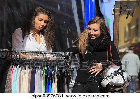 "Two girlfriends, teens shopping, Menton, Maritime Alps, Provence Alpes, France, Europe" View Large Photo Image Stock Image - "Two girlfriends, teens shopping, Menton, Maritime Alps, Provence Alpes, France, Europe". Fotosearch