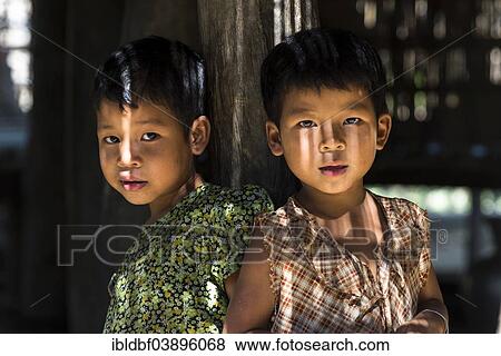 "Two girls from the Chin people, ethnic minority, Rakhine State, Myanmar, Asia" View Large Photo Image Stock Photo - "Two girls from the Chin people, ethnic minority, Rakhine State, Myanmar, Asia". Fotosearch