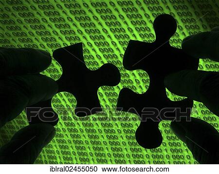 "Two hands joining puzzle pieces, matrix" View Large Photo Image Stock Image - "Two hands joining puzzle pieces, matrix". Fotosearch