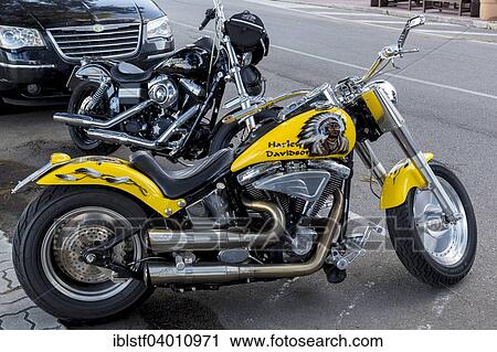 "Two Harley Davidson parked on the roadside, Porto Colom, Majorca, Balearic Islands, Spain, Europe" View Large Photo Image Stock Image - "Two Harley Davidson parked on the roadside, Porto Colom, Majorca, Balearic Islands, Spain, Europe". Fotosearch