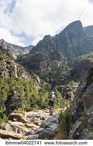 "Two hikers in the mountains, Refuge de Carrozzu, Corsica, France, Europe" View Large Photo Image Stock Image - "Two hikers in the mountains, Refuge de Carrozzu, Corsica, France, Europe". Fotosearch