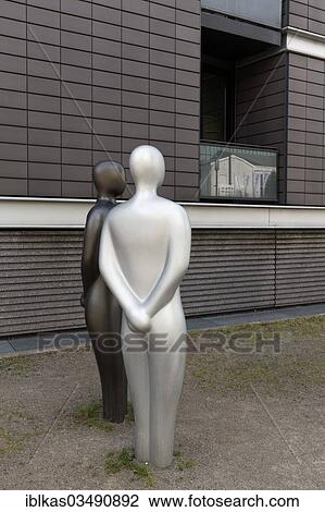 "Two human figures, anonymous figures, sculpture, Hansegracht, Innenhafen, Duisburg, Ruhr district, North Rhine-Westphalia, Germany, Europe" View Large Photo Image Stock Image - "Two human figures, anonymous figures, sculpture, Hansegracht, Innenhafen, Duisburg, Ruhr district, North Rhine-Westphalia, Germany, Europe". Fotosearch