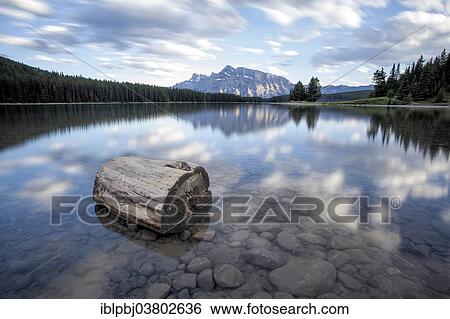 Stock Photograph - "Two Jack Lake, Banff, Banff National Park, Kanada". Fotosearch