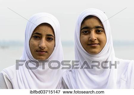 "Two Kashmiri women wearing headscarves, Srinagar, Jammu and Kashmir, India, Asia" View Large Photo Image Stock Photo - "Two Kashmiri women wearing headscarves, Srinagar, Jammu and Kashmir, India, Asia". Fotosearch