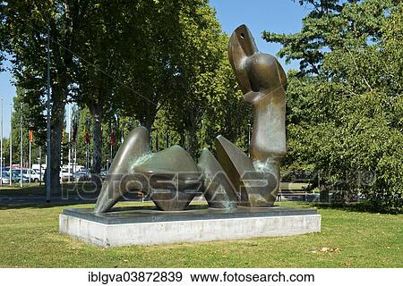 "Two Piece Reclining Figure: Cut, by Henry Moore, in front of the Music and Congress Palace, Strasbourg, Alsace, France, Europe" View Large Photo Image Stock Photo - "Two Piece Reclining Figure: Cut, by Henry Moore, in front of the Music and Congress Palace, Strasbourg, Alsace, France, Europe". Fotosearch
