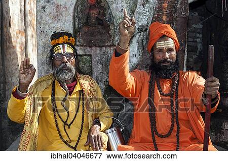 "Two sadhus, painted faces, Kathmandu, Nepal, Asia" View Large Photo Image Stock Photo - "Two sadhus, painted faces, Kathmandu, Nepal, Asia". Fotosearch
