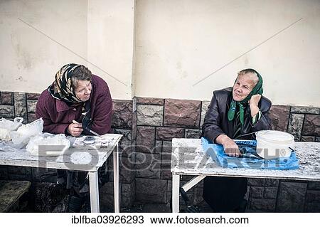 "Two saleswomen on the central market, Lviv, Western Ukraine, Ukraine, Europe" View Large Photo Image Stock Image - "Two saleswomen on the central market, Lviv, Western Ukraine, Ukraine, Europe". Fotosearch