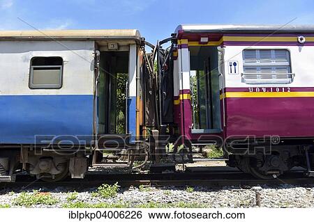 "Two trains coupled together, Bangkok, Thailand, Asia" View Large Photo Image Stock Photograph - "Two trains coupled together, Bangkok, Thailand, Asia". Fotosearch