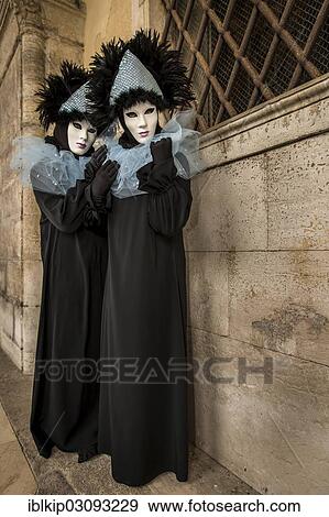 "Two women dressed up for the carnival in Venice, San Marco, Venice, Italy, Europe" View Large Photo Image Stock Photo - "Two women dressed up for the carnival in Venice, San Marco, Venice, Italy, Europe". Fotosearch