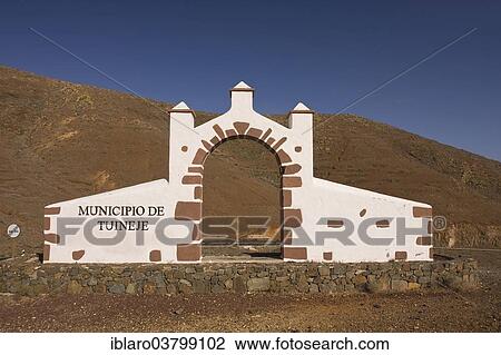 "Typical border sign, boundary stone, provincial border, Tuineje, Fuerteventura, Canary Islands, Spain, Europe" View Large Photo Image Stock Image - "Typical border sign, boundary stone, provincial border, Tuineje, Fuerteventura, Canary Islands, Spain, Europe". Fotosearch