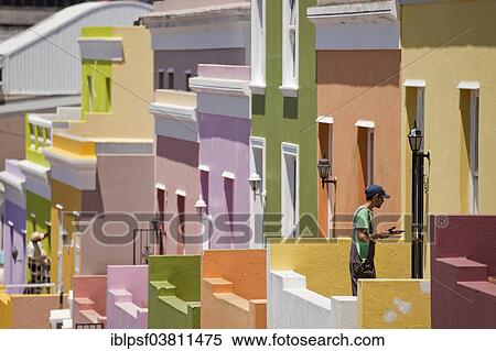 "Typical coloured houses in the district of Cape Malay Bo-Kaap, Cape Town, Western Cape, South Africa, Africa" View Large Photo Image Stock Photography - "Typical coloured houses in the district of Cape Malay Bo-Kaap, Cape Town, Western Cape, South Africa, Africa". Fotosearch