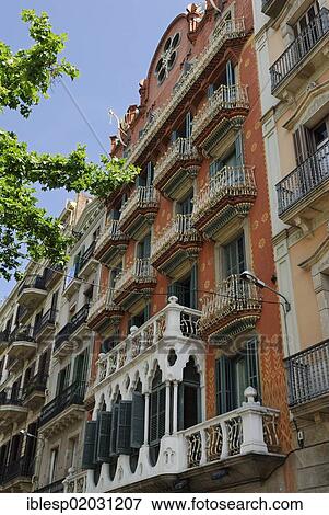 "Typical facades of buildings, Barcelona, Catalonia, Spain, Europe" View Large Photo Image Stock Photo - "Typical facades of buildings, Barcelona, Catalonia, Spain, Europe". Fotosearch