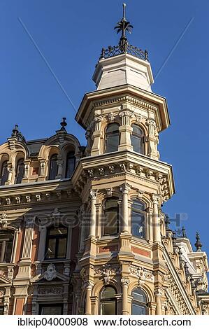 Stock Photo - "Typical Finnish architecture from around 1900, Art Nouveau, Helsinki, Finland, Europe". Fotosearch