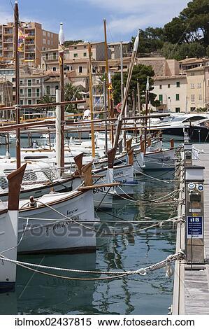"Typical fishing boats in Port de Soller, North West Coast, Mallorca, Majorca, Balearic Islands, Mediterranean Sea, Spain, Europe" View Large Photo Image Stock Photography - "Typical fishing boats in Port de Soller, North West Coast, Mallorca, Majorca, Balearic Islands, Mediterranean Sea, Spain, Europe". Fotosearch