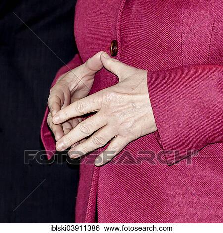 "Typical hand position of Angela Merkel, Chancellor of Germany, Germany, Europe" View Large Photo Image Stock Photograph - "Typical hand position of Angela Merkel, Chancellor of Germany, Germany, Europe". Fotosearch