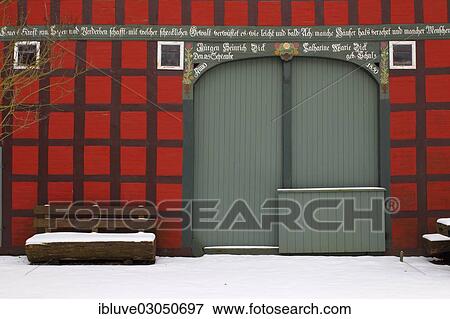"Typical historic Lower Saxon half-timbered house at rundling village of Satemin, post-and-beam house, farmhouse in circular settlement, Satemin, Luchow, Luchow-Dannenberg, Wendland, Lower Saxony, Germany, Europe" View Large Photo Image Stock Photo - "Typical historic Lower Saxon half-timbered house at rundling village of Satemin, post-and-beam house, farmhouse in circular settlement, Satemin, Luchow, Luchow-Dannenberg, Wendland, Lower Saxony, Germany, Europe". Fotosearch
