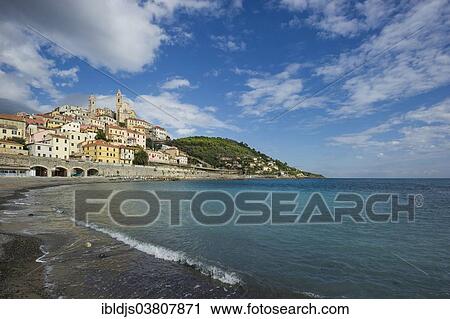 "Typical houses on the coast, Cervo, Gulf of Diano Marina, Liguria, Italy, Europe" View Large Photo Image Stock Image - "Typical houses on the coast, Cervo, Gulf of Diano Marina, Liguria, Italy, Europe". Fotosearch