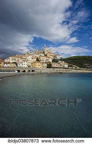 "Typical houses on the coast, Cervo, Gulf of Diano Marina, Liguria, Italy, Europe" View Large Photo Image Stock Image - "Typical houses on the coast, Cervo, Gulf of Diano Marina, Liguria, Italy, Europe". Fotosearch
