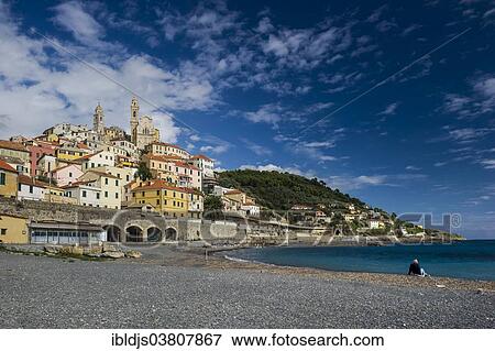 "Typical houses on the coast, Cervo, Gulf of Diano Marina, Liguria, Italy, Europe" View Large Photo Image Stock Photo - "Typical houses on the coast, Cervo, Gulf of Diano Marina, Liguria, Italy, Europe". Fotosearch