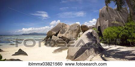 "Typical rock formations in the Seychelles with a sandy beach, Anse Union, La Digue, Seychelles, Africa" View Large Photo Image Stock Image - "Typical rock formations in the Seychelles with a sandy beach, Anse Union, La Digue, Seychelles, Africa". Fotosearch