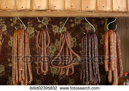 "Typical Romanian sausages on a market, Valea Caprei, Romania, Europe" View Large Photo Image Stock Image - "Typical Romanian sausages on a market, Valea Caprei, Romania, Europe". Fotosearch