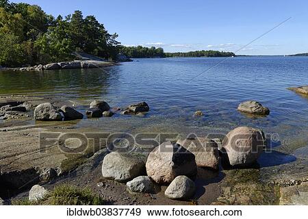 "Typical round polished rocks, roches moutonnees, on Finnhamn Island in the Stockholm Middle Archipelago, Stockholm, Sweden, Europe" View Large Photo Image Stock Photo - "Typical round polished rocks, roches moutonnees, on Finnhamn Island in the Stockholm Middle Archipelago, Stockholm, Sweden, Europe". Fotosearch