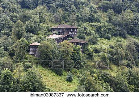"Typical wooden houses, Firtina Valley, Rize Province, Pontic Mountains, Black Sea Region, Turkey, Asia" View Large Photo Image Stock Photo - "Typical wooden houses, Firtina Valley, Rize Province, Pontic Mountains, Black Sea Region, Turkey, Asia". Fotosearch