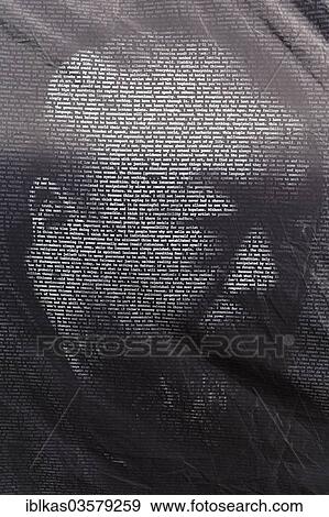 "Typographic portrait of the Chinese artist Ai Weiwei, printed on a tent, Emscherkunst 2013, open air art exhibition, Dinslaken, Ruhr district, North Rhine-Westphalia, Germany, Europe" View Large Photo Image Stock Photo - "Typographic portrait of the Chinese artist Ai Weiwei, printed on a tent, Emscherkunst 2013, open air art exhibition, Dinslaken, Ruhr district, North Rhine-Westphalia, Germany, Europe". Fotosearch
