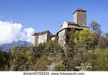 "Tyrol Castle, ancestral castle of the Counts of Tyrol, today the South Tyrolean Museum of Culture and Provincial History, Dorf Tirol village, Burggrafenamt, Alto Adige, Italy, Europe" View Large Photo Image Stock Image - "Tyrol Castle, ancestral castle of the Counts of Tyrol, today the South Tyrolean Museum of Culture and Provincial History, Dorf Tirol village, Burggrafenamt, Alto Adige, Italy, Europe". Fotosearch