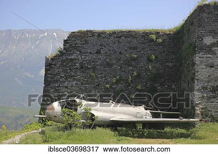 "U. S. -American Lockheed T-33 plane that was forced to land in 1957, on display at the fortress, Gjirokaster, Gjirokaster County, Albania, Europe" View Large Photo Image Stock Photo - "U. S. -American Lockheed T-33 plane that was forced to land in 1957, on display at the fortress, Gjirokaster, Gjirokaster County, Albania, Europe". Fotosearch