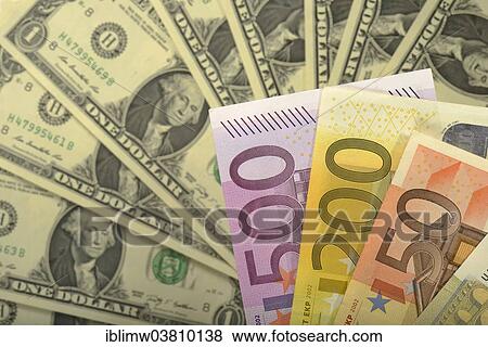 U. S. dollar and euro banknotes View Large Photo Image Stock Photo - U. S. dollar and euro banknotes. Fotosearch