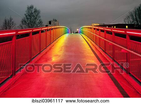 "Ubersetz pedestrian bridge, Dortmund, Ruhr district, North Rhine-Westphalia, Germany, Europe" View Large Photo Image Stock Photo - "Ubersetz pedestrian bridge, Dortmund, Ruhr district, North Rhine-Westphalia, Germany, Europe". Fotosearch