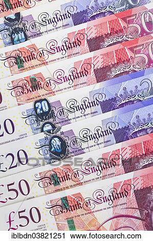 Stock Image - UK banknotes. Fotosearch