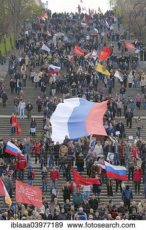 "Ukraine conflict, the People's Assembly Antimaidan, demonstration for a referendum on the federalization of the Ukraine, Kulikovo Field, Odessa, Ukraine, Europe" View Large Photo Image Stock Photo - "Ukraine conflict, the People's Assembly Antimaidan, demonstration for a referendum on the federalization of the Ukraine, Kulikovo Field, Odessa, Ukraine, Europe". Fotosearch