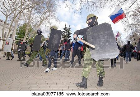 Stock Photography - "Ukraine conflict, The People's Assembly Antimaidan, demonstration for a referendum on the federalization of the Ukraine, Kulikovo Field, Odessa, Ukraine, Europe". Fotosearch