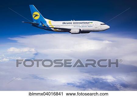 "Ukraine International Airlines, Boeing 737-500 in flight" View Large Photo Image Stock Image - "Ukraine International Airlines, Boeing 737-500 in flight". Fotosearch