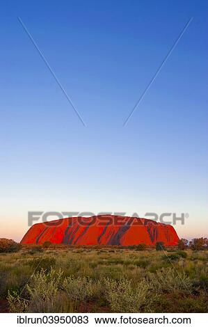 Stock Image - "Uluru, Ayers Rock, in the late afternoon, Northern Territories, Australia, Oceania". Fotosearch