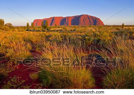 Stock Photo - "Uluru, Ayers Rock, in the late afternoon, Northern Territories, Australia, Oceania". Fotosearch