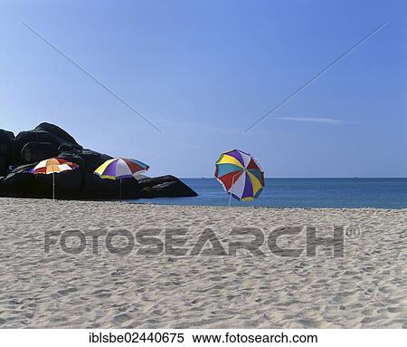 "Umbrellas on Dadonghai Beach, sandy beach, Sanya, Hainan Island, China, Asia" View Large Photo Image Stock Photography - "Umbrellas on Dadonghai Beach, sandy beach, Sanya, Hainan Island, China, Asia". Fotosearch