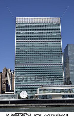 Stock Image - "UN headquarters, Manhattan, New York City, New York, United States, North America". Fotosearch