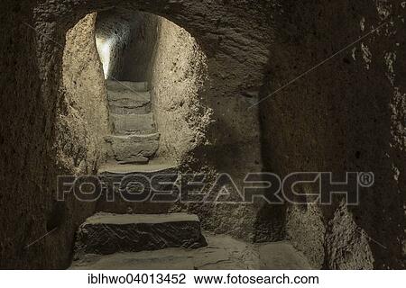 Stock Image - "Underground City of Kaymakli, Cappadocia, Nevsehir Province, Turkey, Asia". Fotosearch