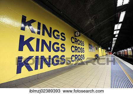 "Underground platform of Kings Cross railway station, Sydney, New South Wales, NSW, Australia, Oceania" View Large Photo Image Stock Image - "Underground platform of Kings Cross railway station, Sydney, New South Wales, NSW, Australia, Oceania". Fotosearch