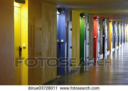 Stock Image - "Unite d'Habitation, Housing Unit, designed by the architect Le Corbusier, Firminy, Rhone-Alpes, France, Europe". Fotosearch