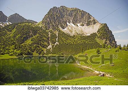 "Unterer Gaisalpsee Lake, Mt Rubihorn, 1957 m, at back, Allgauer Alpen, Allgau, Bavaria, Germany, Europe" View Large Photo Image Stock Photography - "Unterer Gaisalpsee Lake, Mt Rubihorn, 1957 m, at back, Allgauer Alpen, Allgau, Bavaria, Germany, Europe". Fotosearch