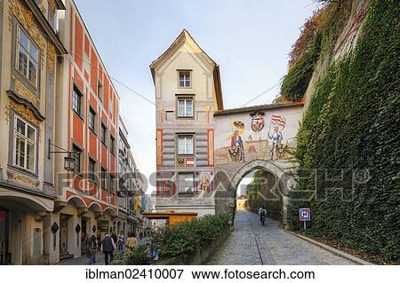 "Unteres Burgtor gate, Steyr, Traunviertel region, Upper Austria, Austria, Europe, PublicGround, Europe" View Large Photo Image Stock Photo - "Unteres Burgtor gate, Steyr, Traunviertel region, Upper Austria, Austria, Europe, PublicGround, Europe". Fotosearch