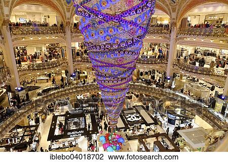 "Upside Down Christmas Tree, Galeries Lafayette, Paris, Ile-de-France, France, Europe" View Large Photo Image Stock Image - "Upside Down Christmas Tree, Galeries Lafayette, Paris, Ile-de-France, France, Europe". Fotosearch