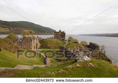 Stock Image - "Urquhart Castle, Loch Ness, Highlands, Scotland, United Kingdom, Europe". Fotosearch