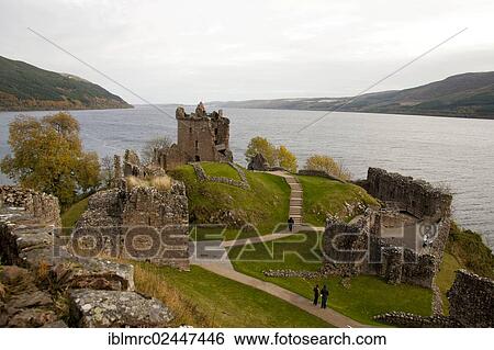 Stock Photograph - "Urquhart Castle, Loch Ness, Highlands, Scotland, United Kingdom, Europe". Fotosearch