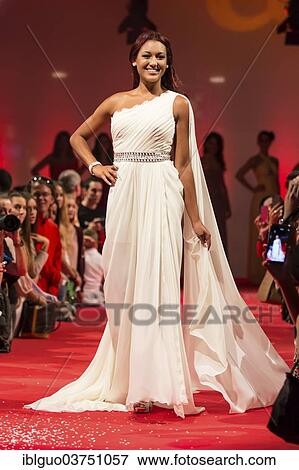 Stock Photo - "Ursula Renggli, vice Miss Central Switzerland 2013, during the show and election night in the Railcity Railway Station, Luzern, Canton of Lucerne, Switzerland, Europe". Fotosearch